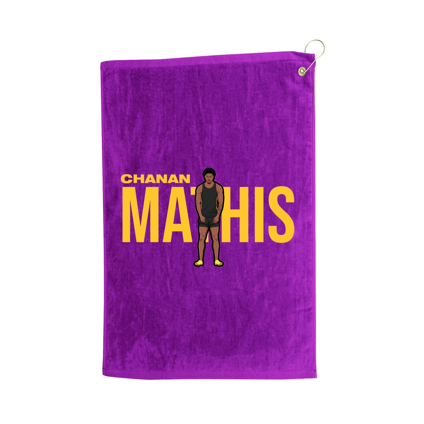 Golf Towel — Player Name in Purple