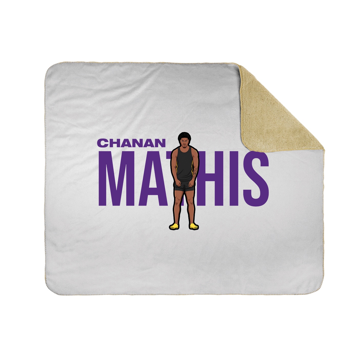Throw Blanket — Player Name in White