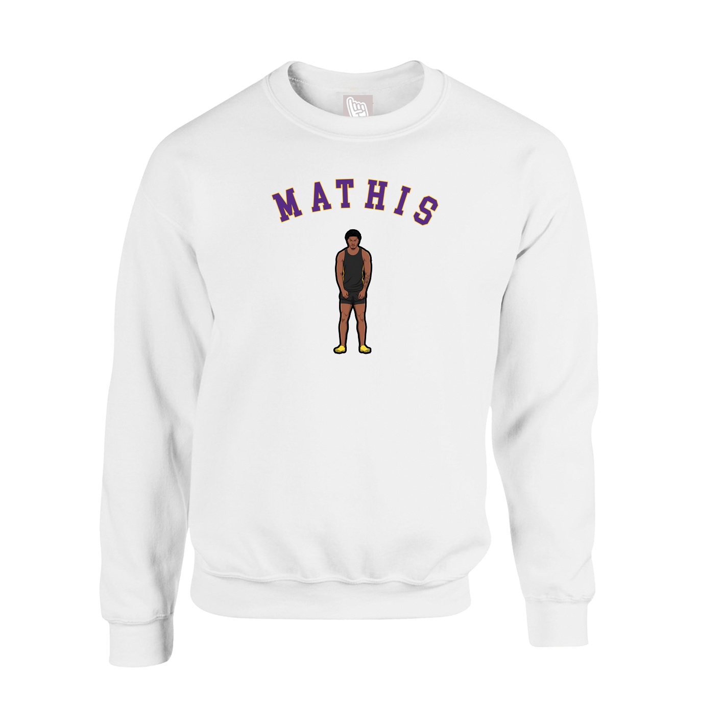 Fleece Crew — Shirsey Arch in White