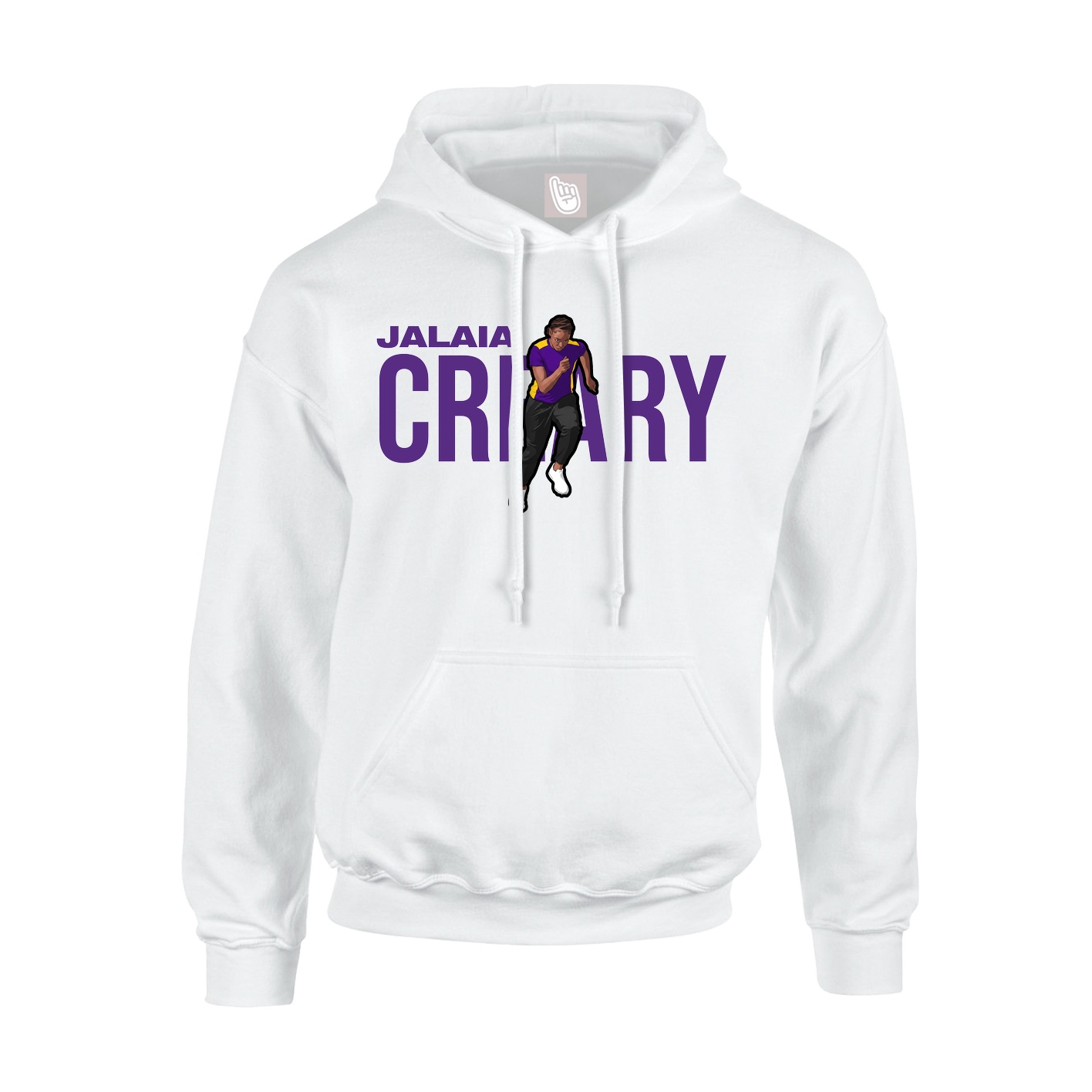 Youth Hoodie — Player Name in White