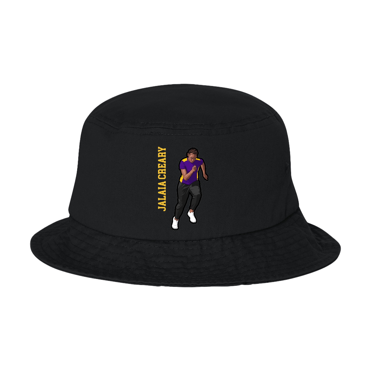 Bucket Cap — Name Vertical in Black