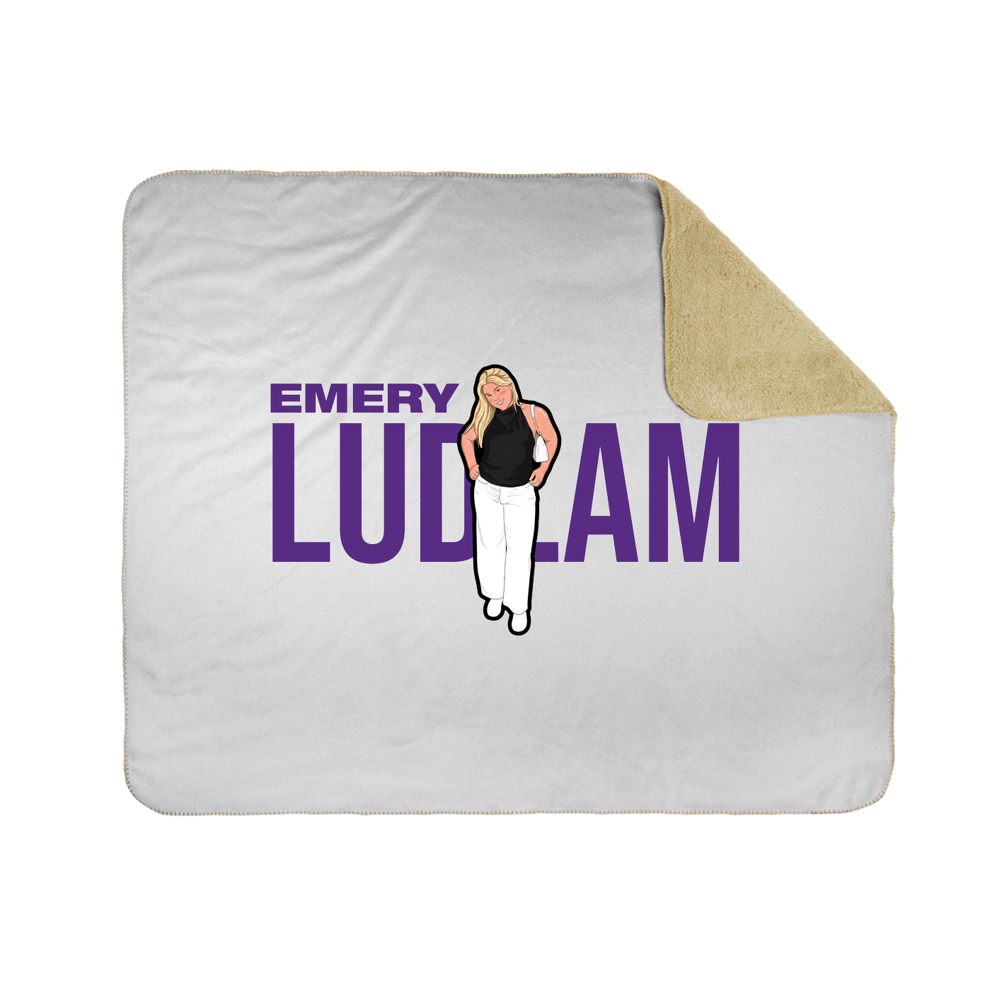 Throw Blanket — Player Name in White