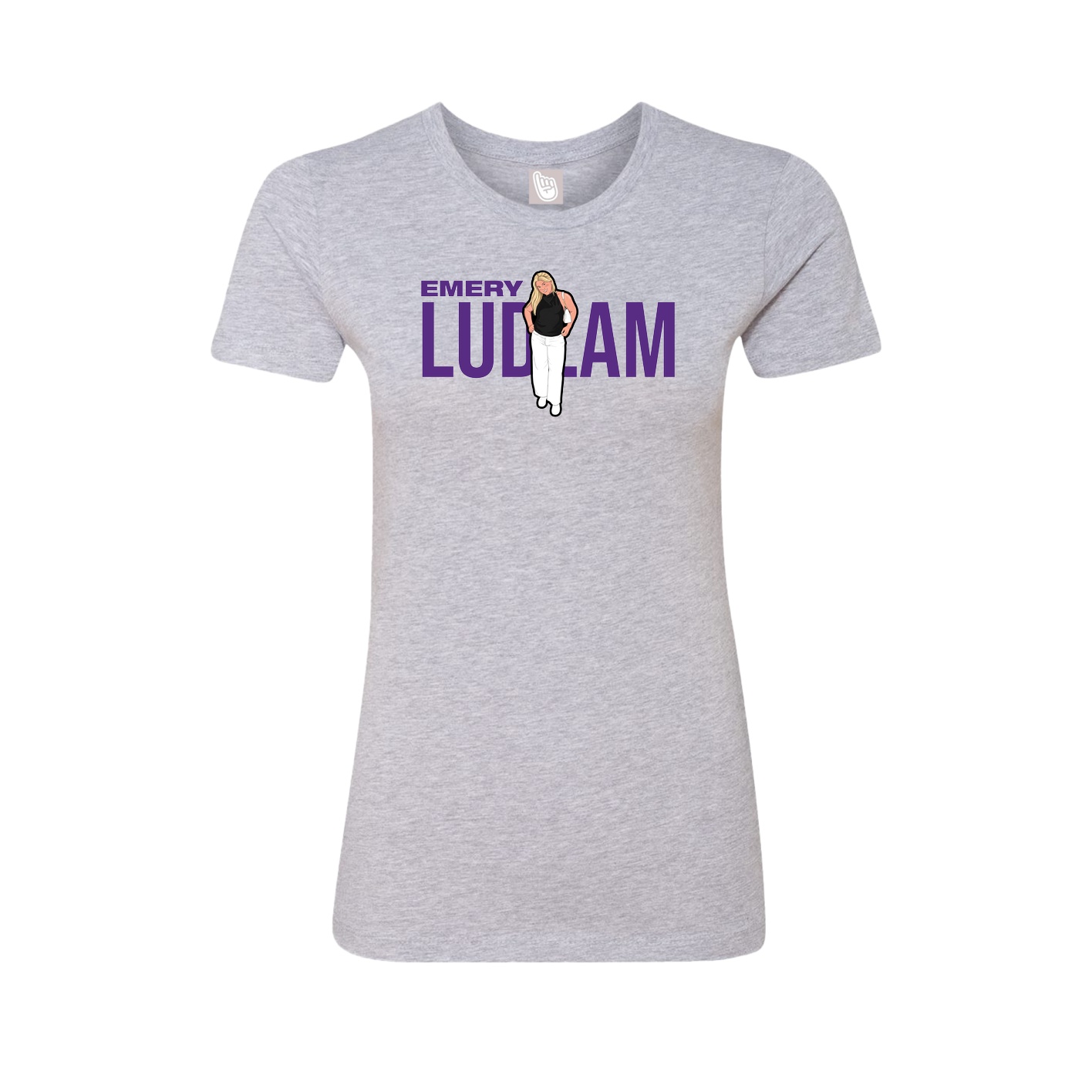 Womens Tee — Player Name in Grey