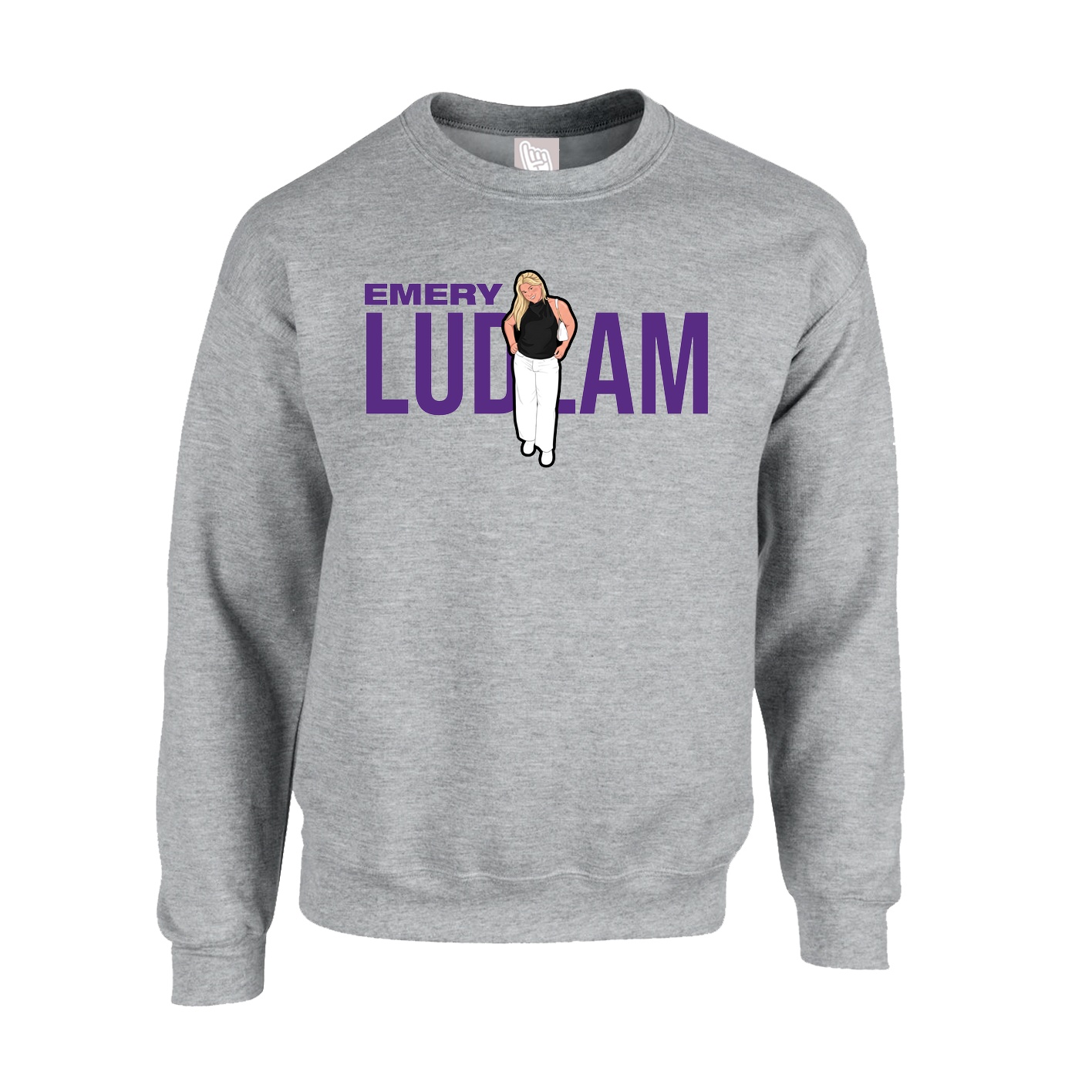 Fleece Crew — Player Name in Grey