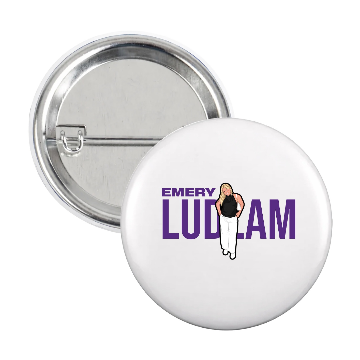 Game Day Button — Player Name in White