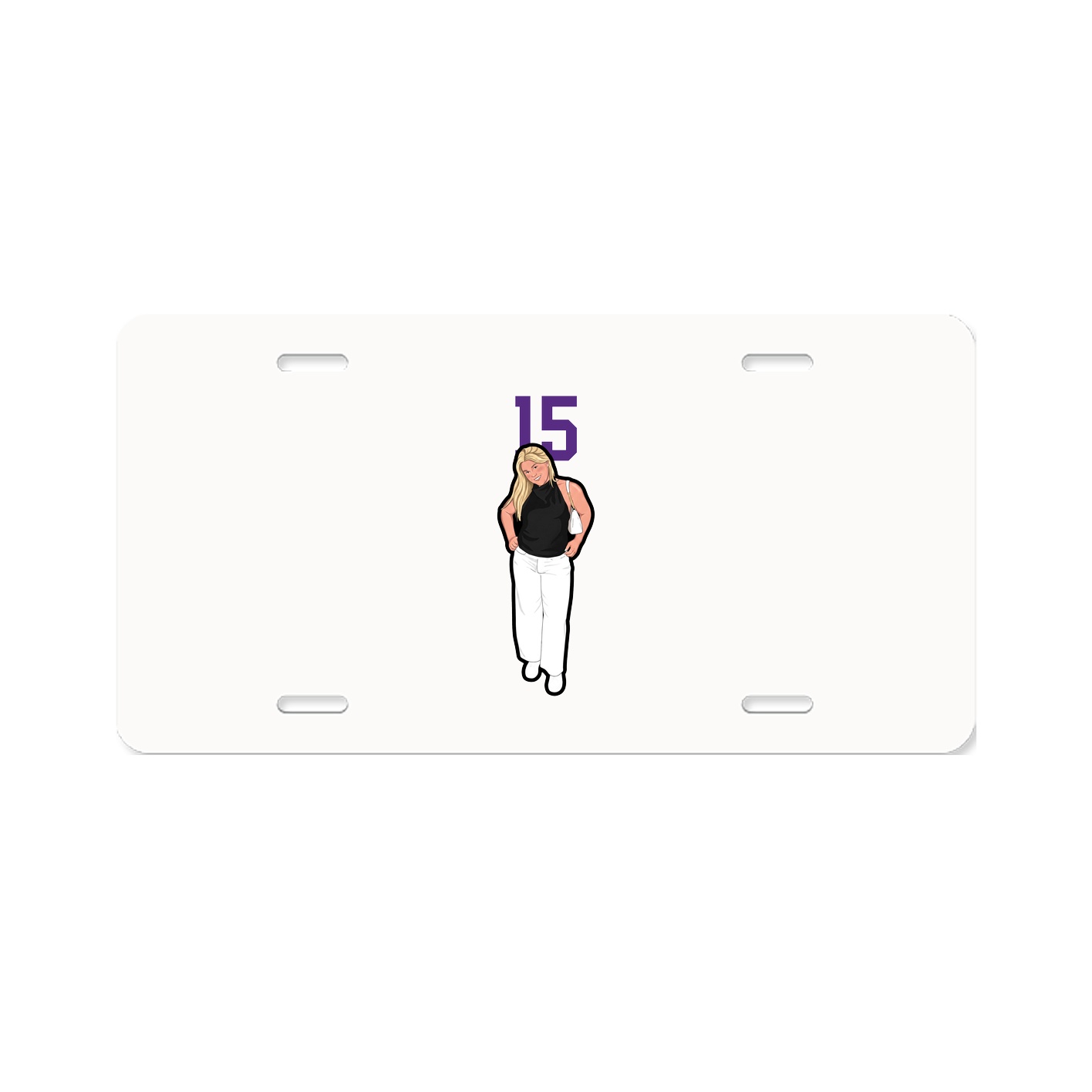 License Plate — Number Top in Classic