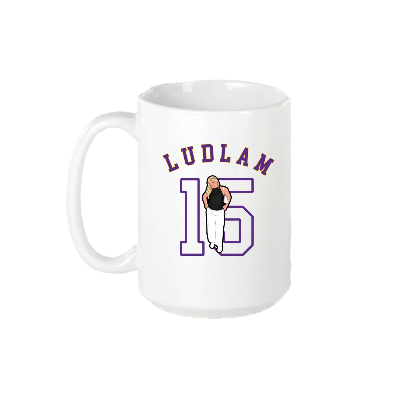 15oz Coffee Mug — Shirsey Arch in White