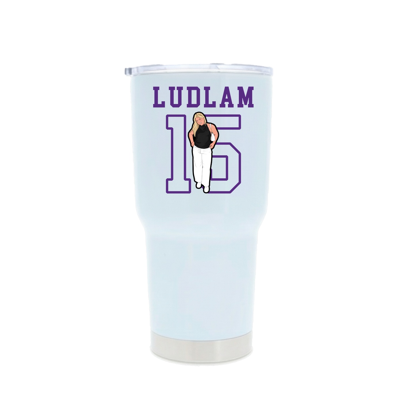 30oz Stainless Steel Tumbler — Shirsey in White