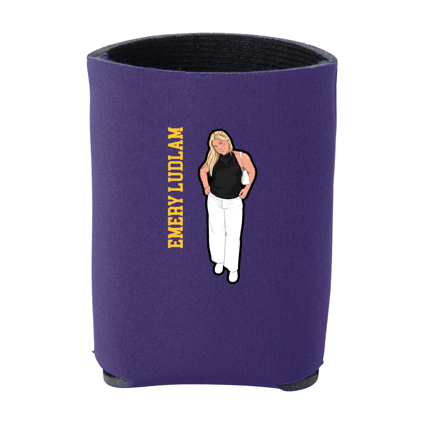 Can Holder — Name Vertical in Purple