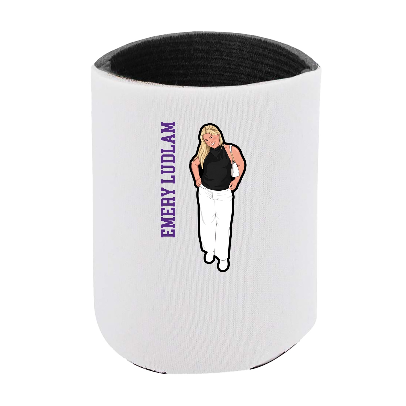 Can Holder — Name Vertical in White