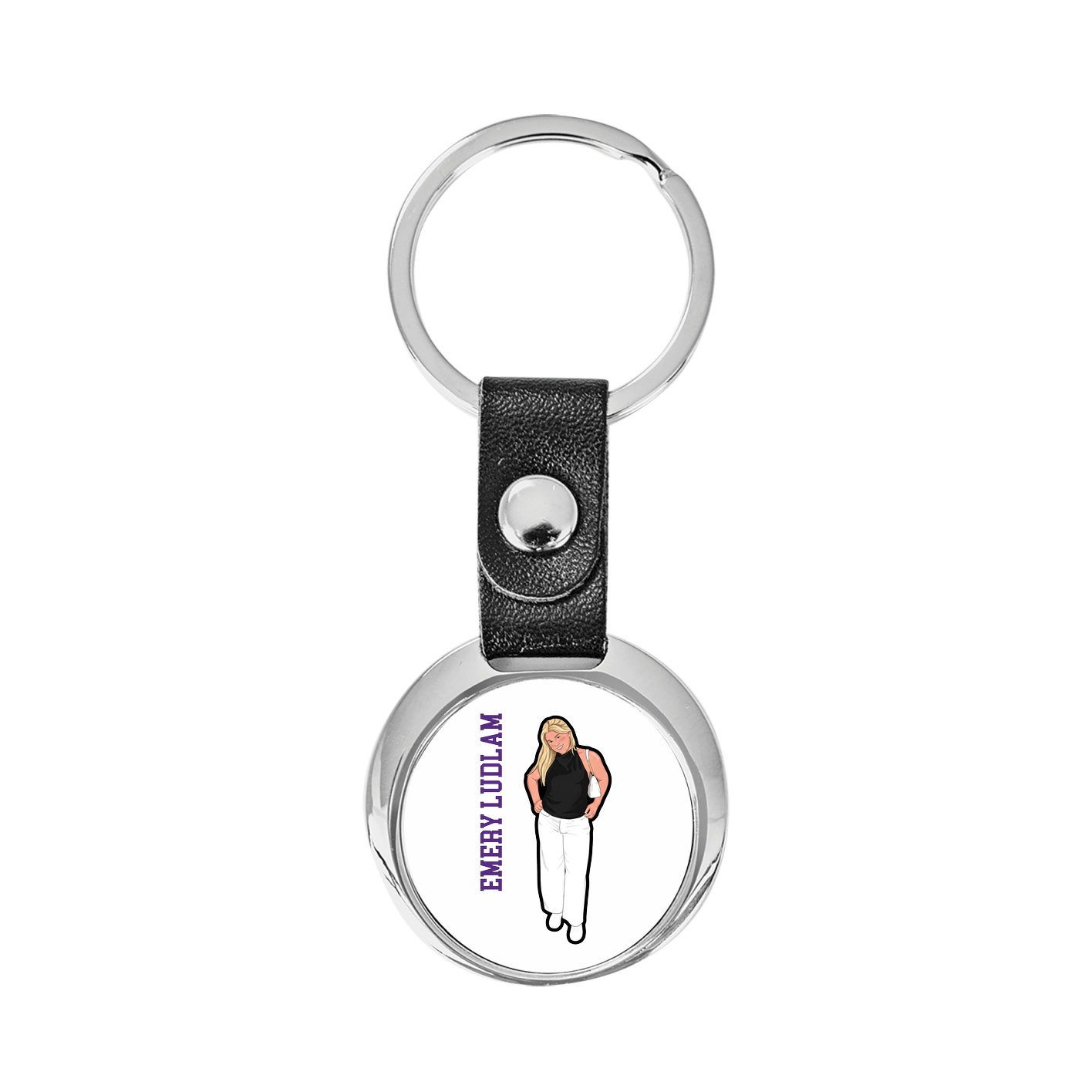 Key Chain — Name Vertical in Classic