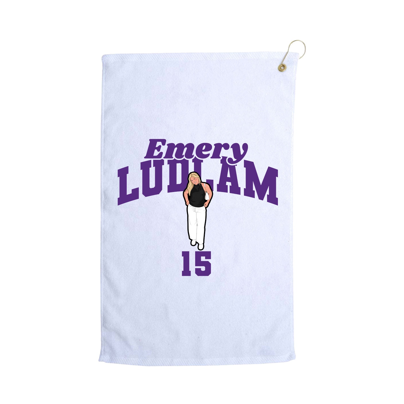 Golf Towel — Signature Arch in White