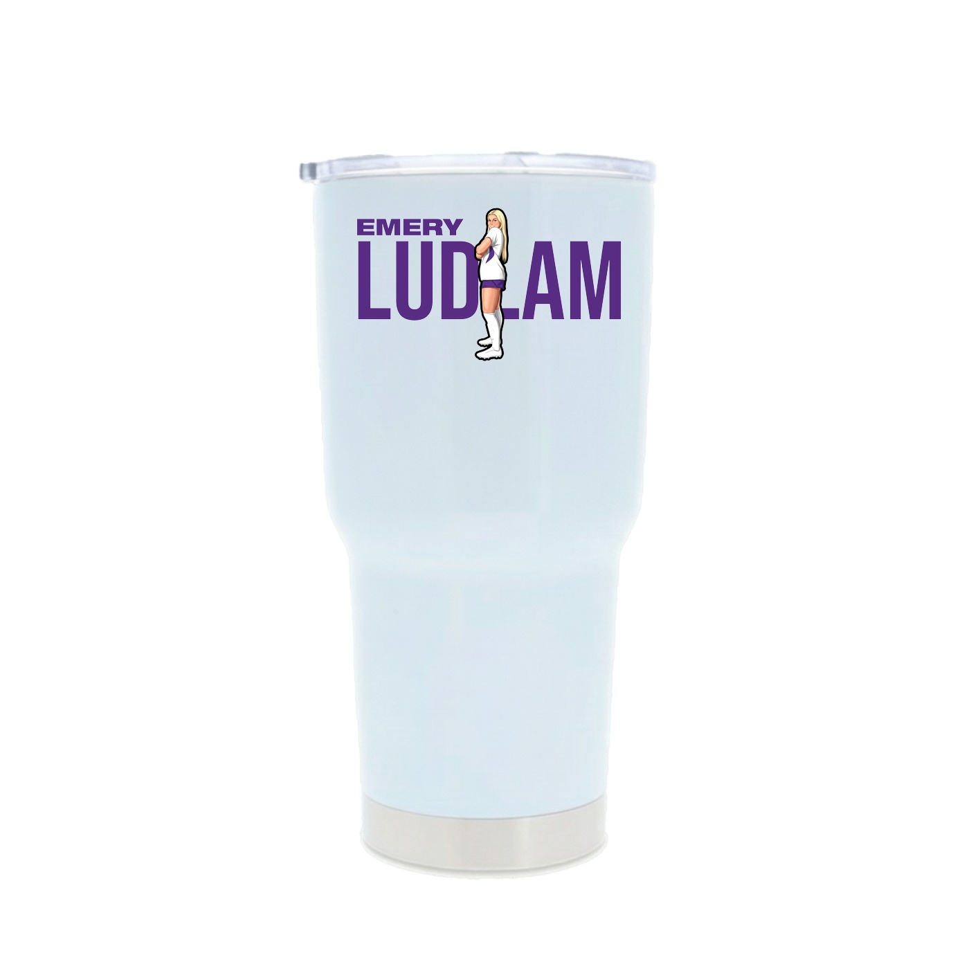 30oz Stainless Steel Tumbler — Player Name in White