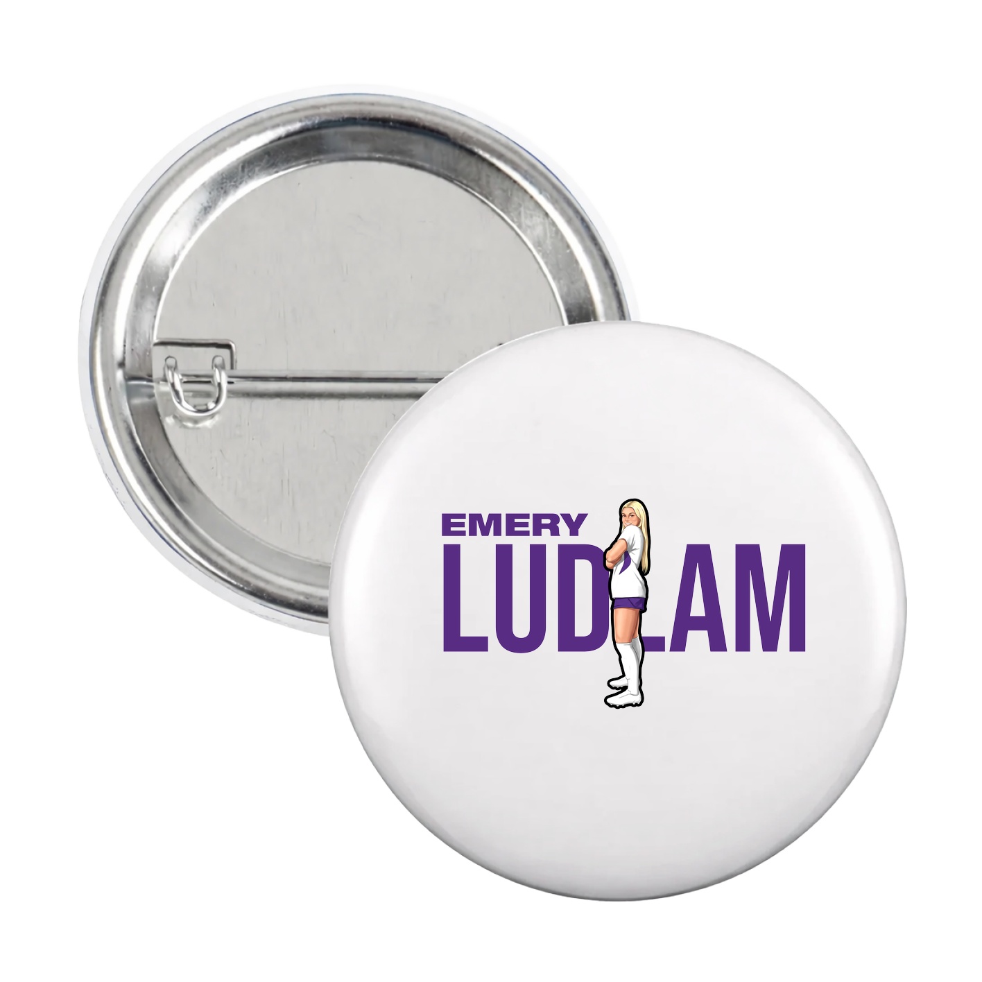Game Day Button — Player Name in White