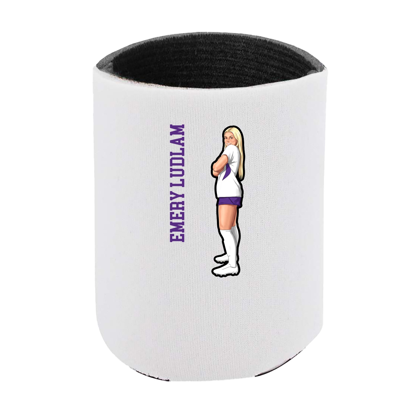 Can Holder — Name Vertical in White