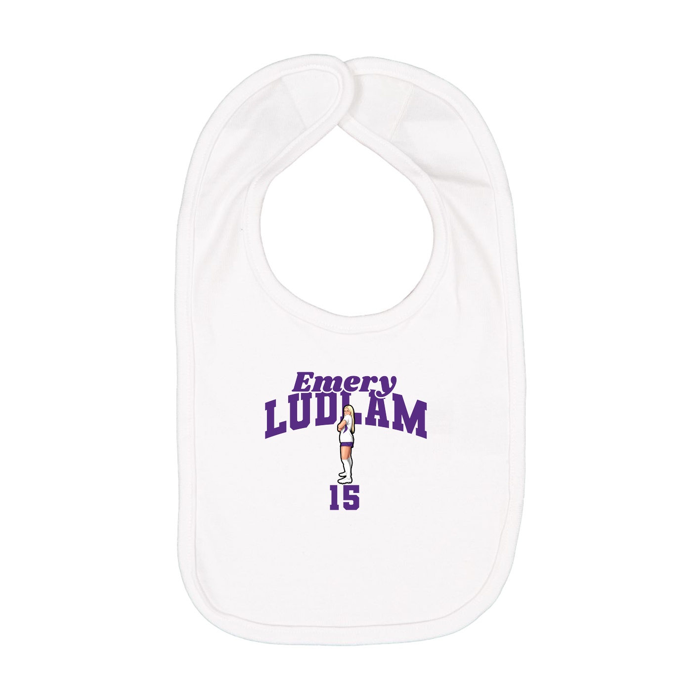 Infant Bib — Signature Arch in White
