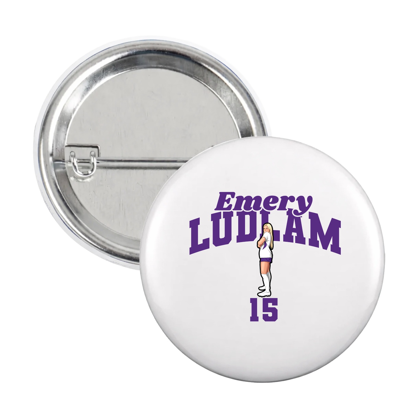 Game Day Button — Signature Arch in White