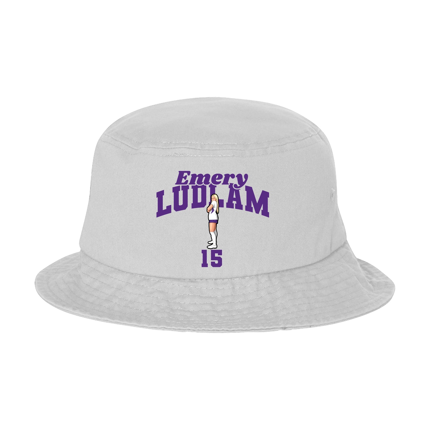 Bucket Cap — Signature Arch in White