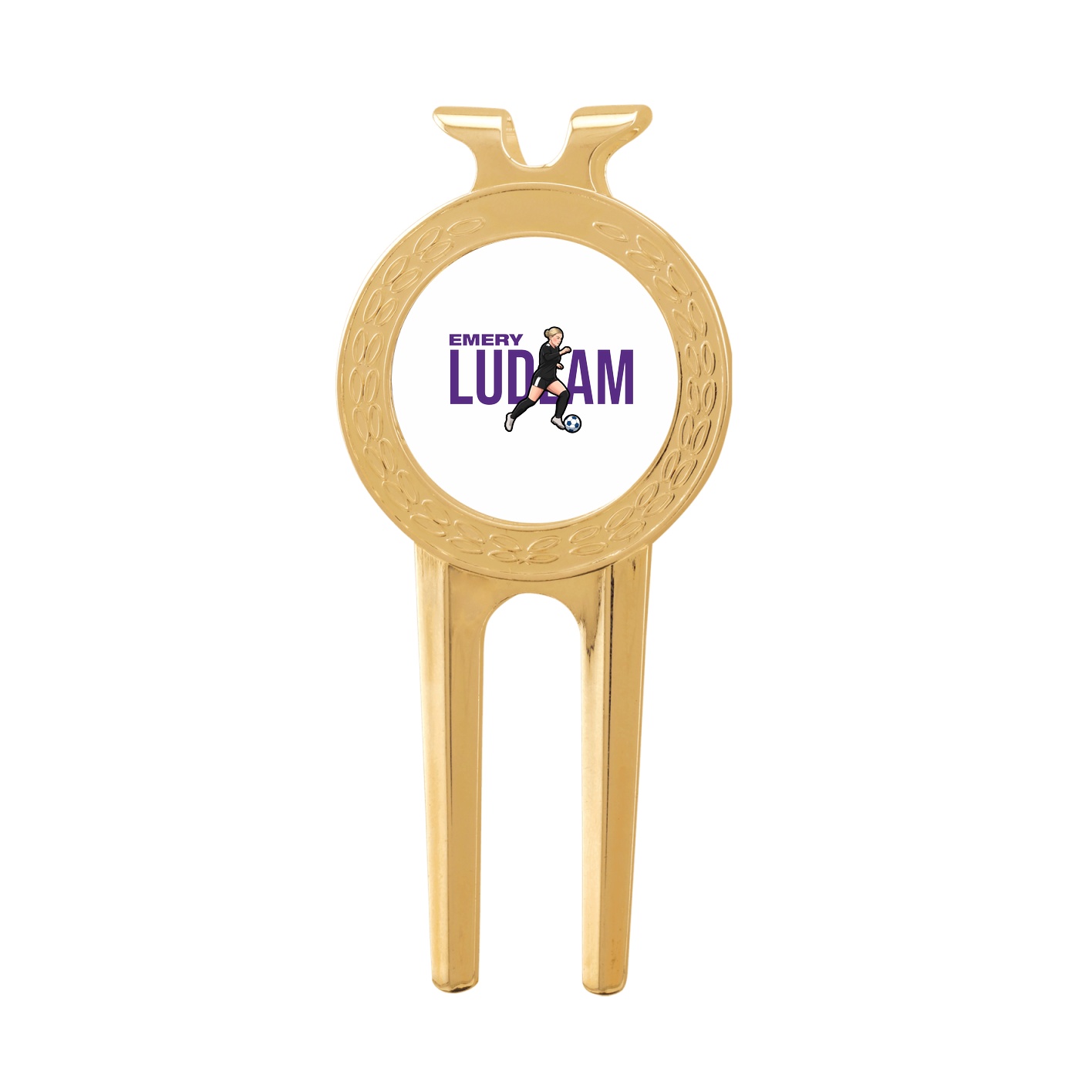 Divot Tool with Ball Marker — Player Name in Classic