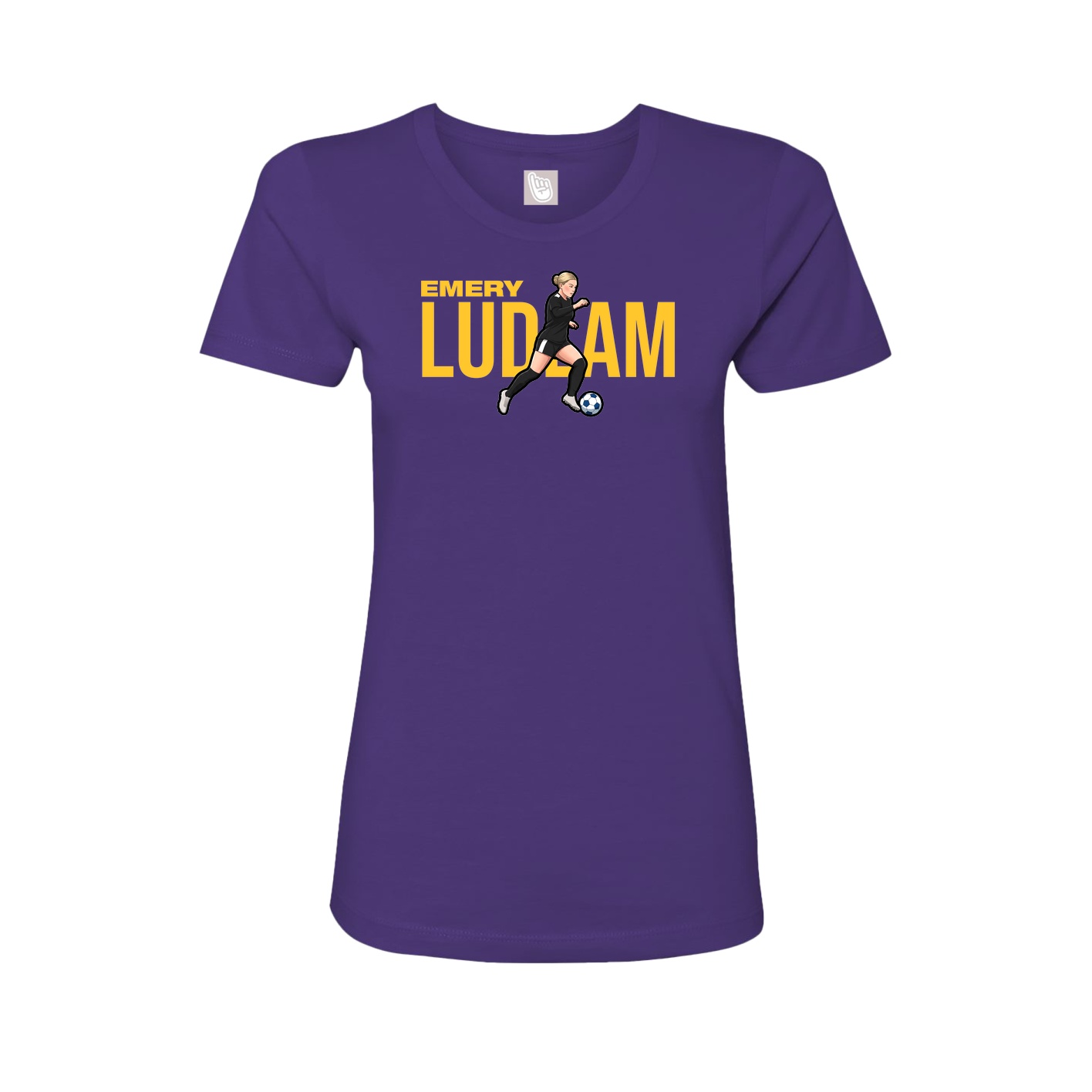 Womens Tee — Player Name in Purple