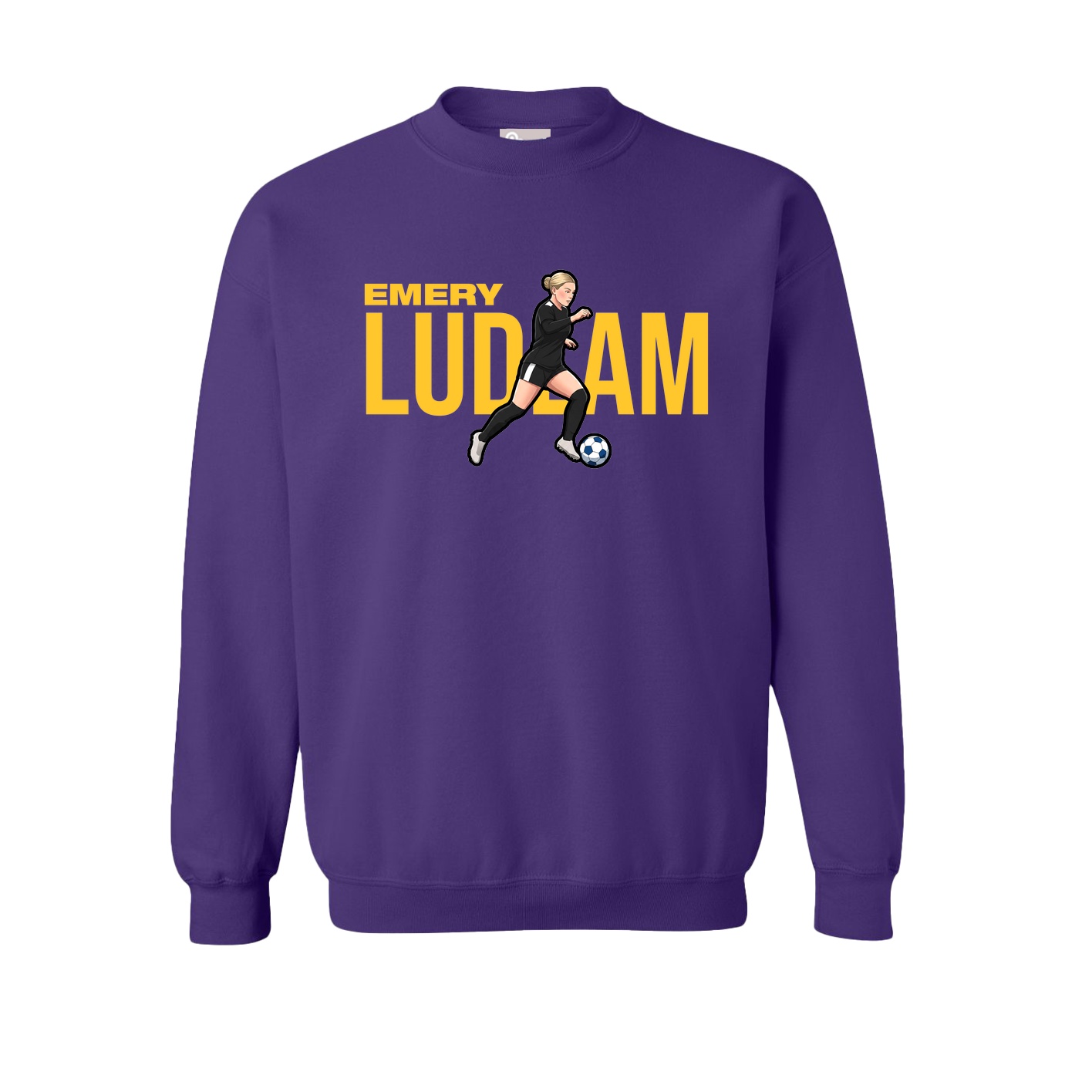 Fleece Crew — Player Name in Purple
