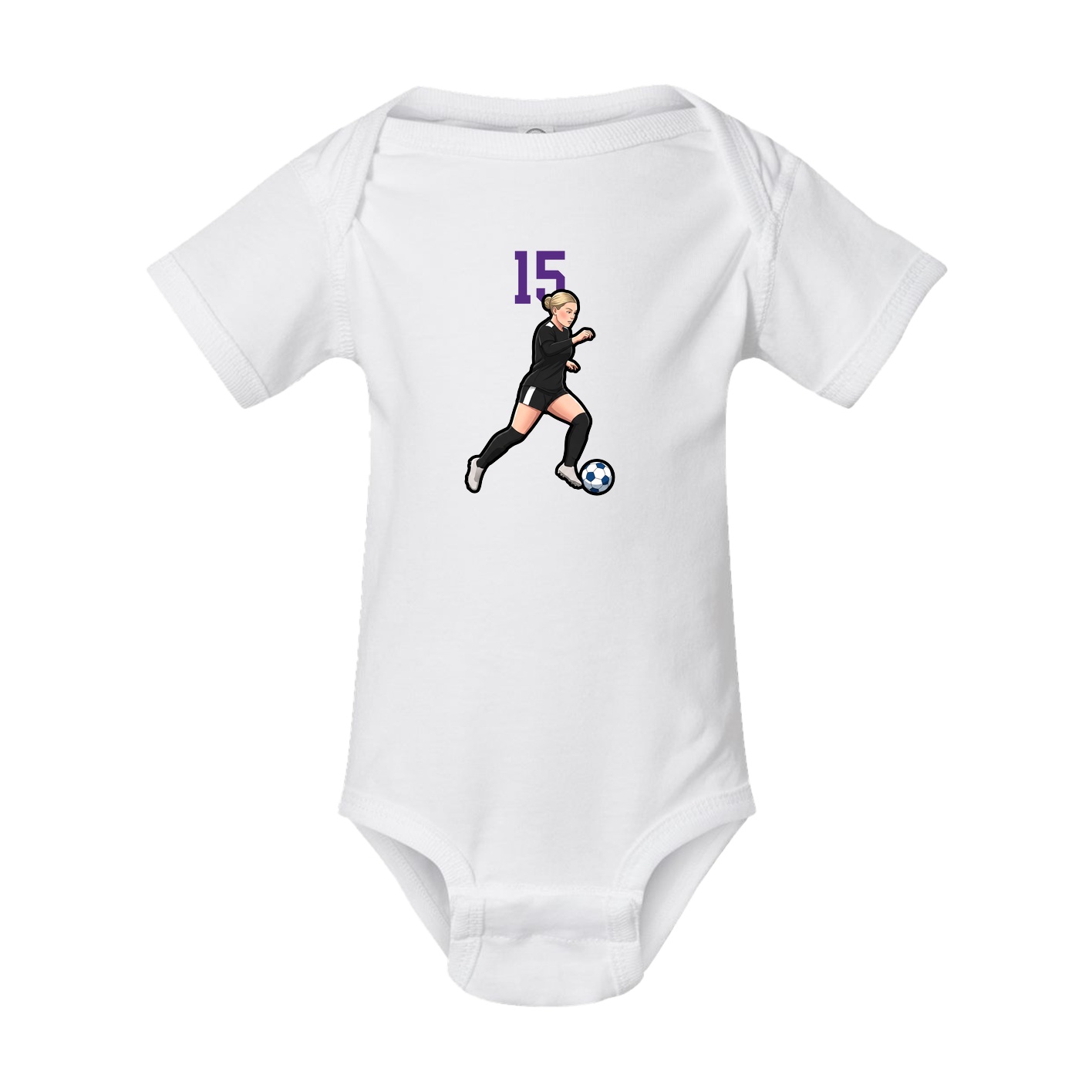 Baby Onesie — Number Top in White