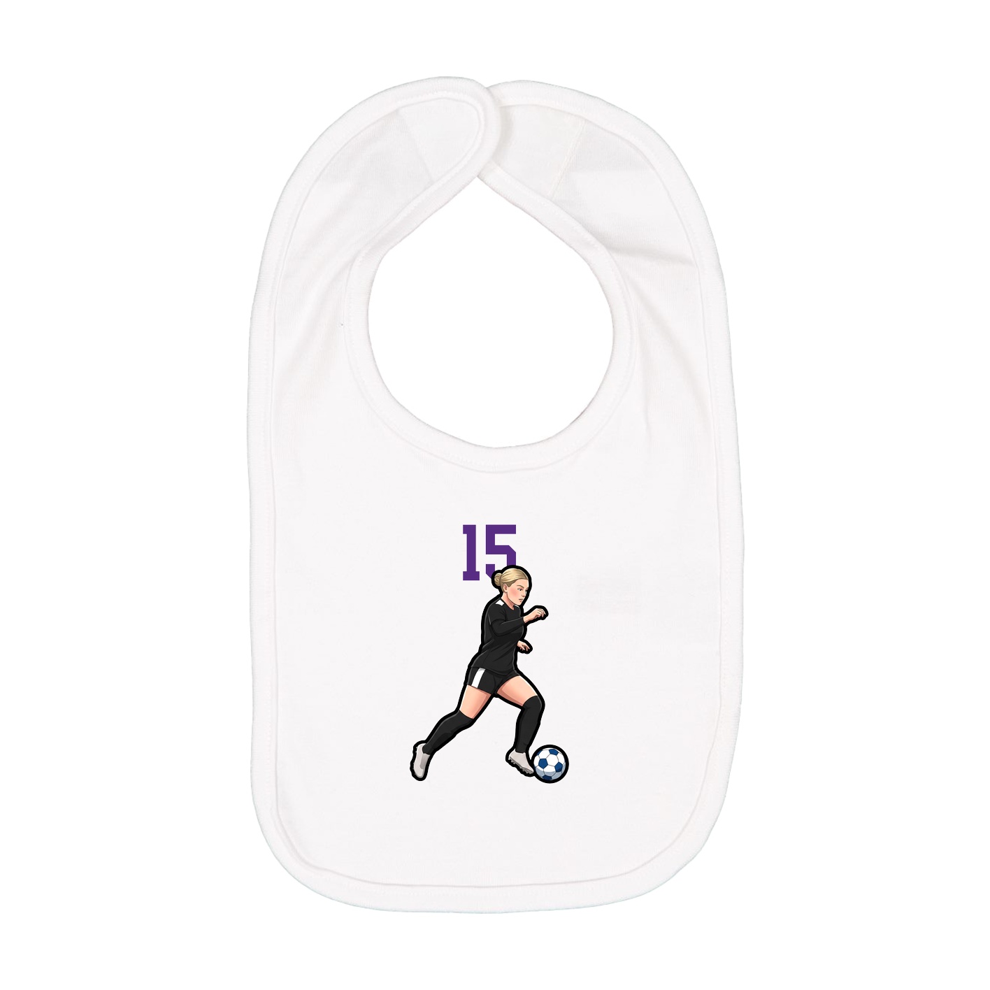 Infant Bib — Number Top in White