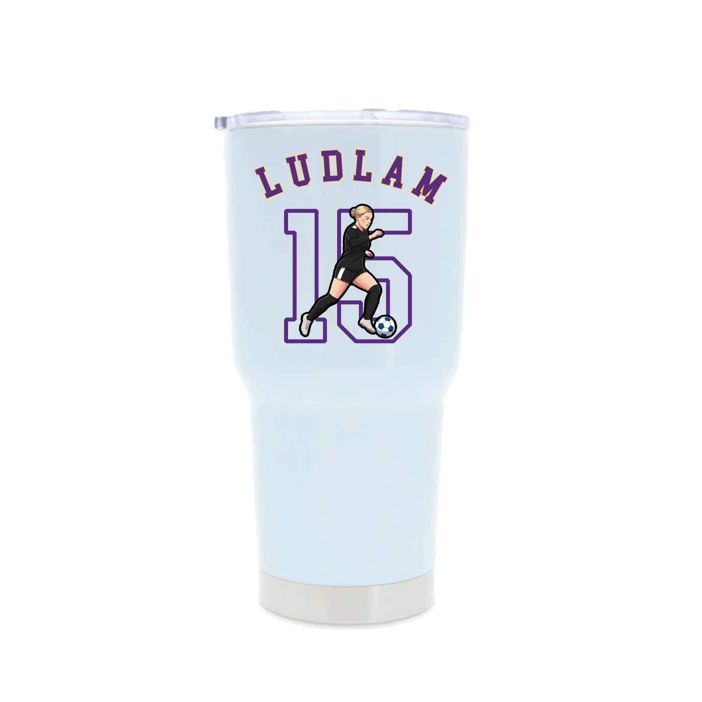 30oz Stainless Steel Tumbler — Shirsey Arch in White