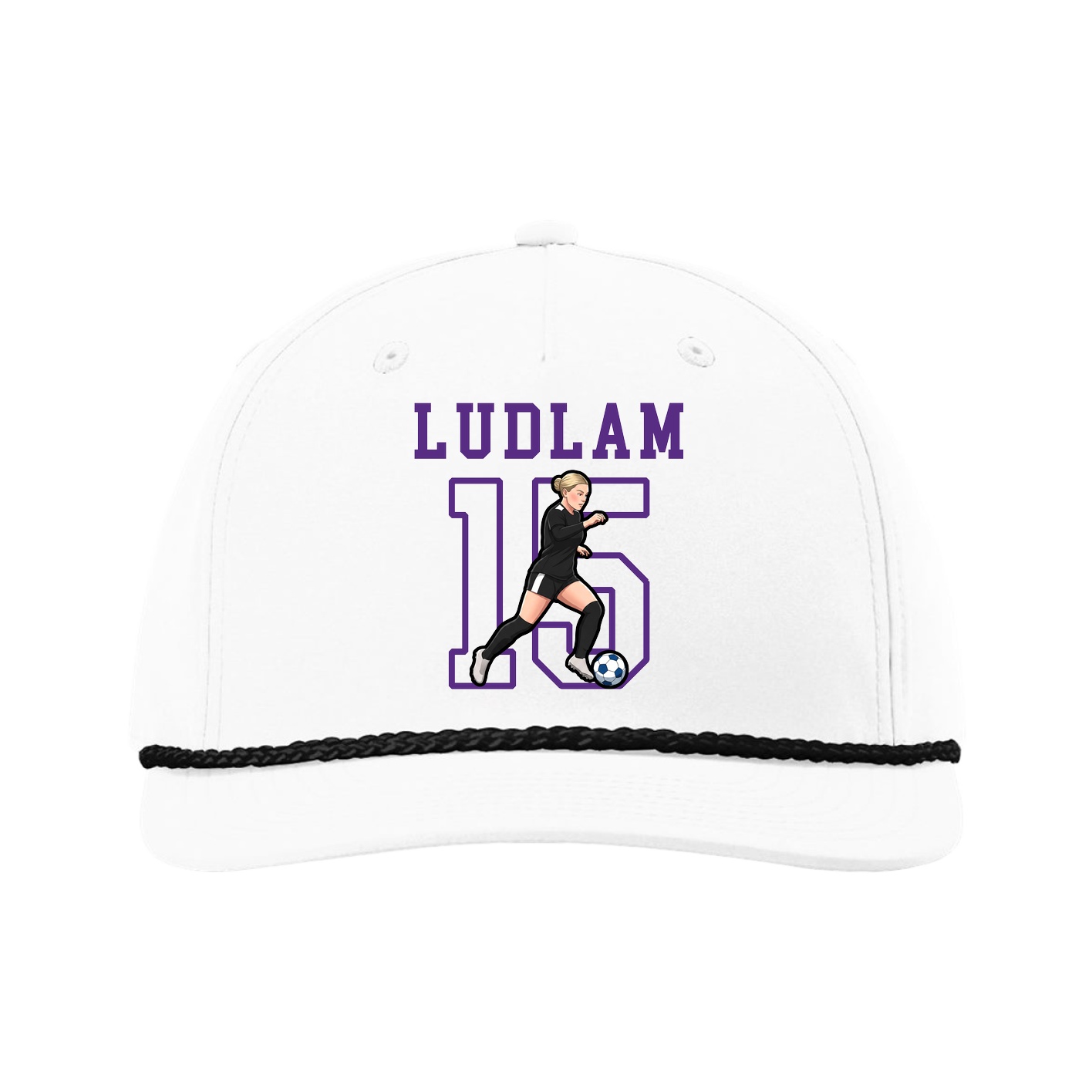 Five-Panel Classic Rope Cap — Shirsey in White