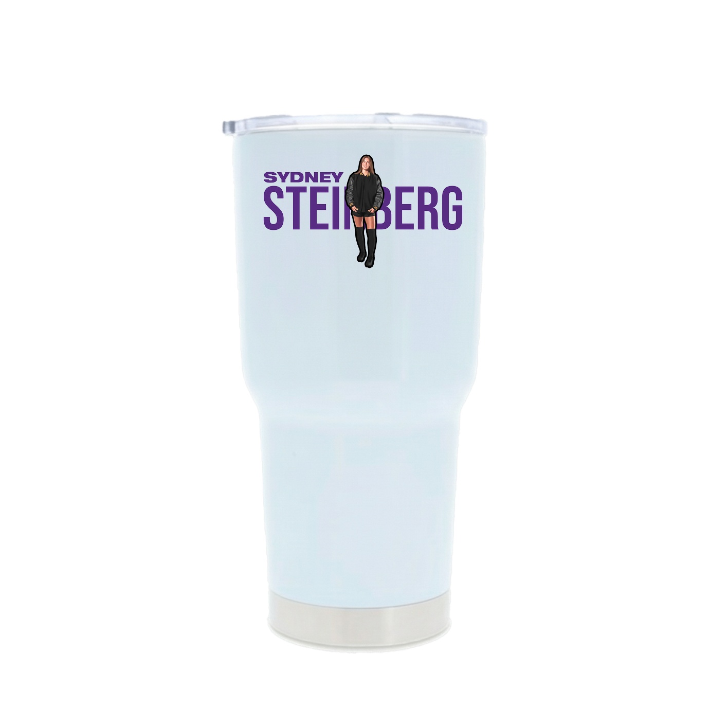 30oz Stainless Steel Tumbler — Player Name in White