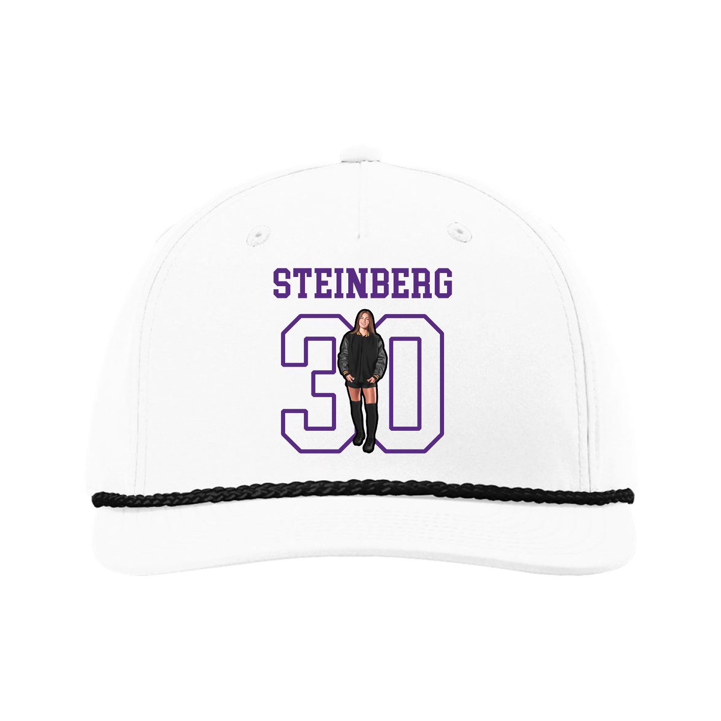 Five-Panel Classic Rope Cap — Shirsey in White