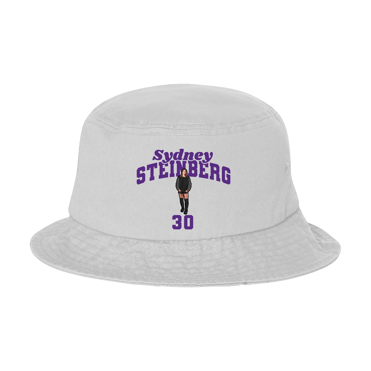 Bucket Cap — Signature Arch in White
