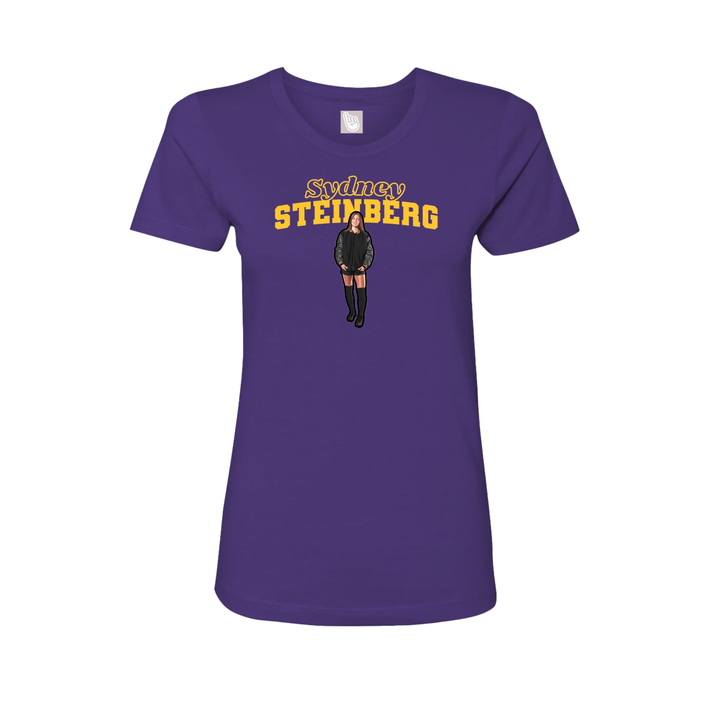 Womens Tee — Name Arch in Purple