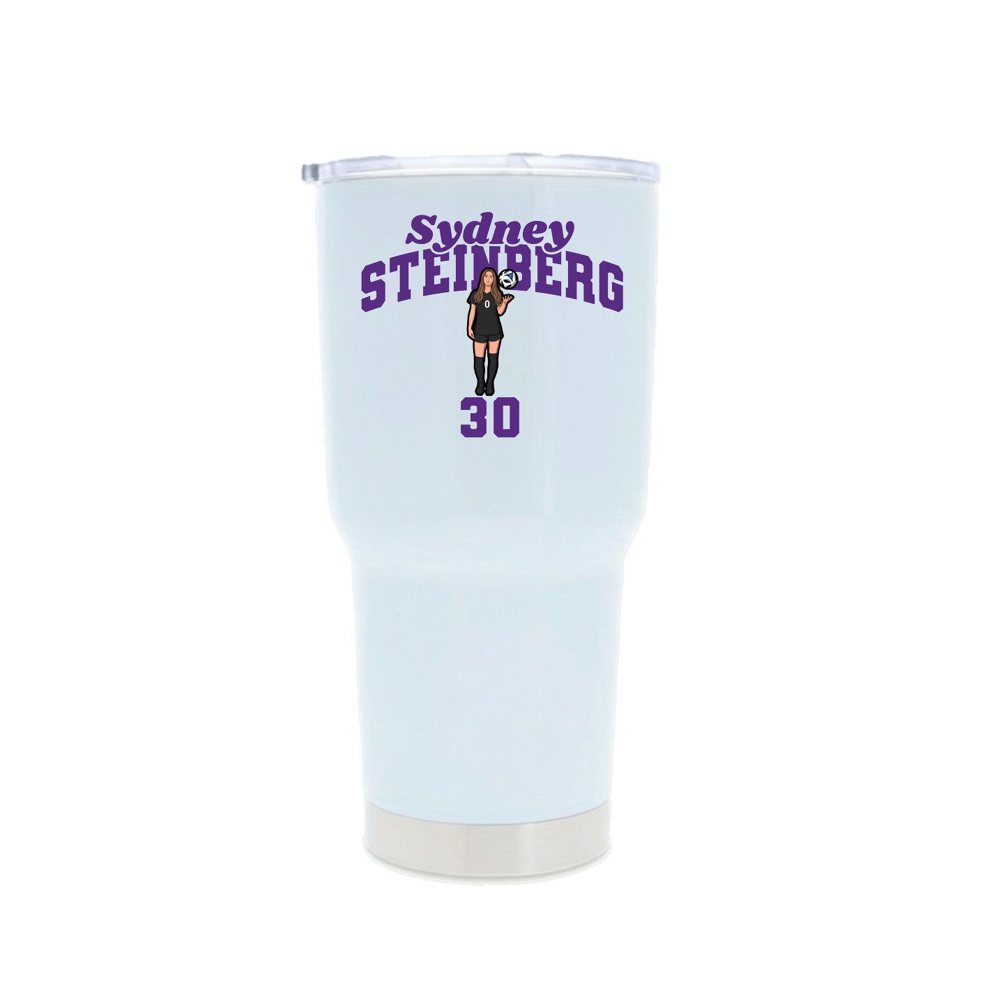 30oz Stainless Steel Tumbler — Signature Arch in White