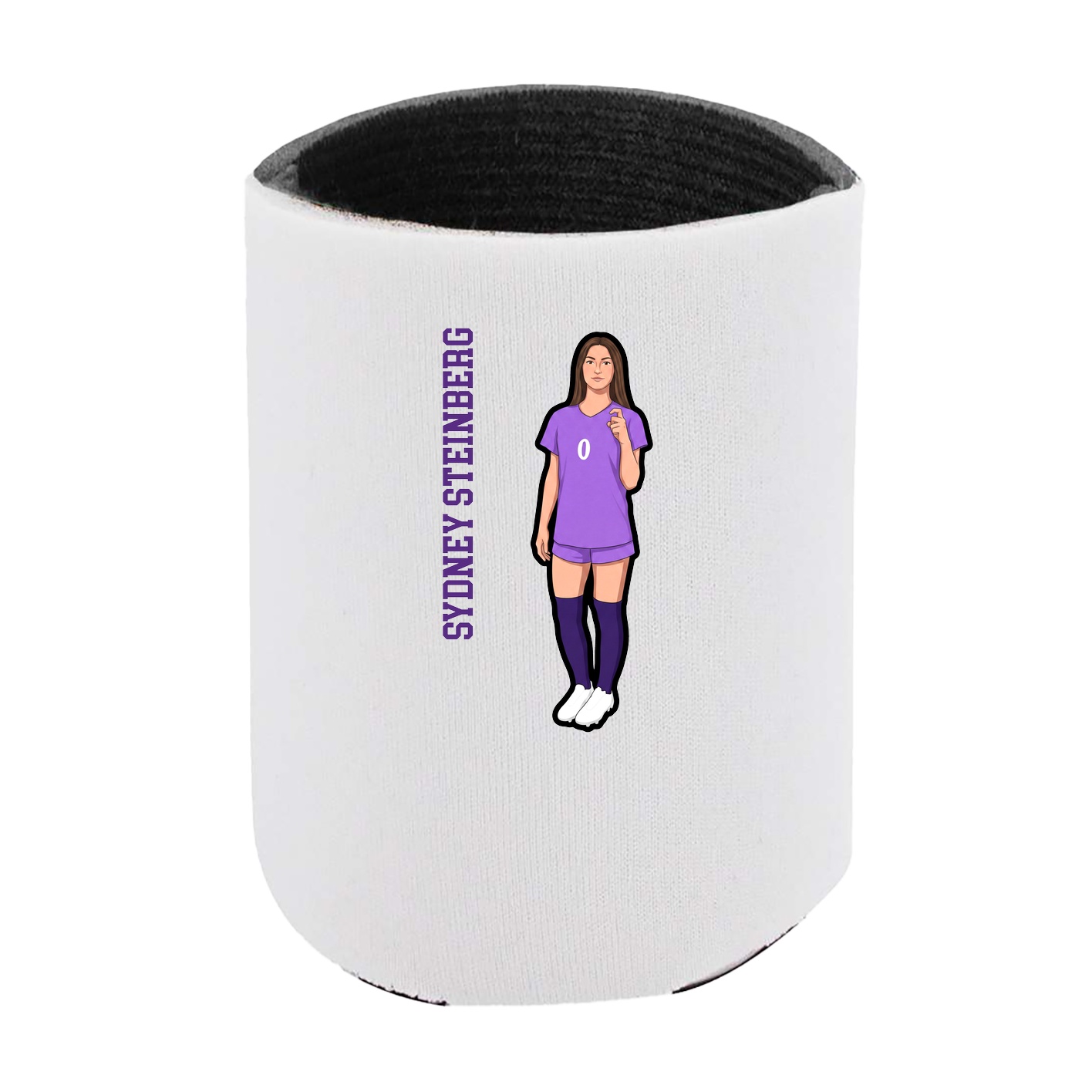 Can Holder — Name Vertical in White