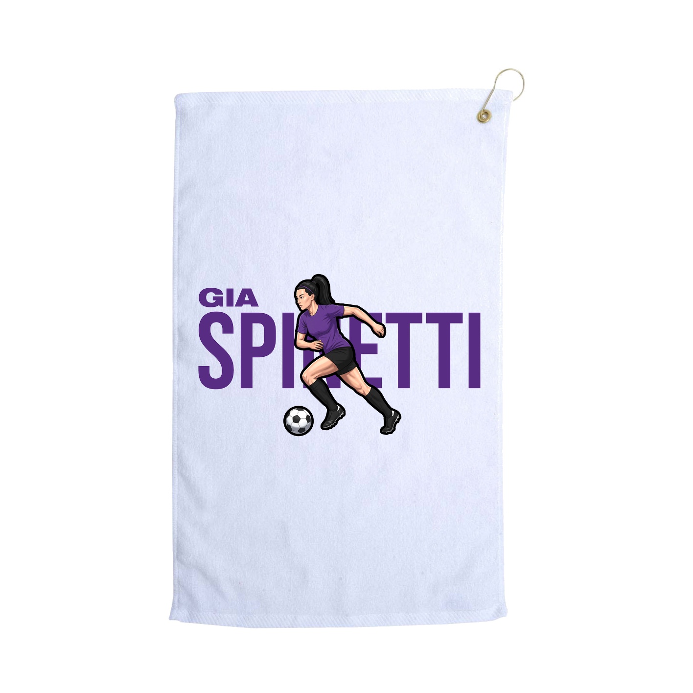 Golf Towel — Player Name in White