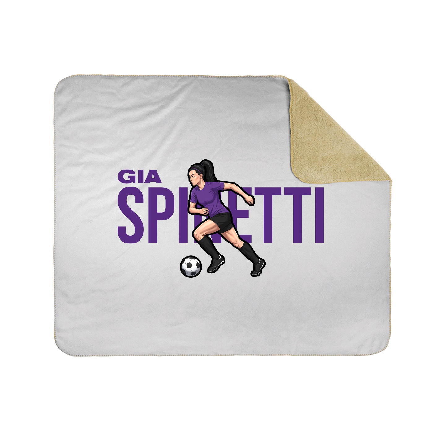 Throw Blanket — Player Name in White