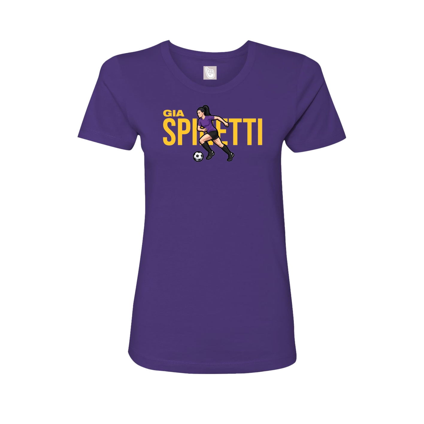 Fitted Women's Tee — Player Name in Purple