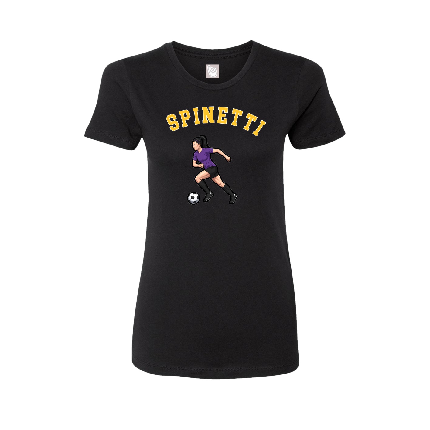 Fitted Women's Tee — Shirsey Arch in Black