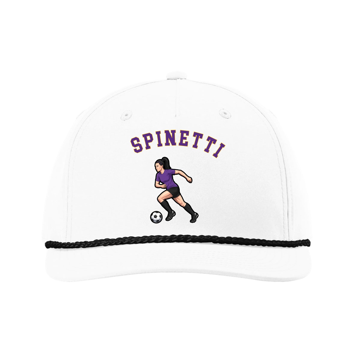 Five-Panel Classic Rope Cap — Shirsey Arch in White