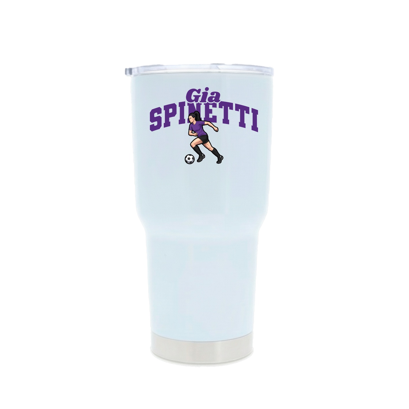 30oz Stainless Steel Tumbler — Signature Arch in White