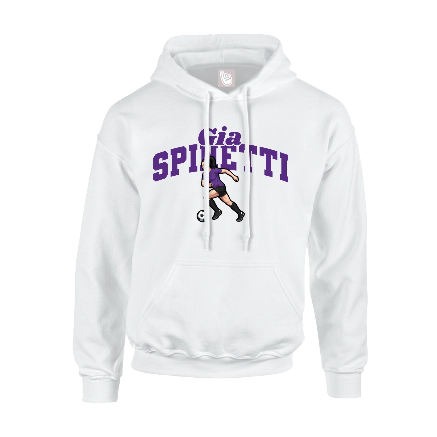 Youth Hoodie — Signature Arch in White