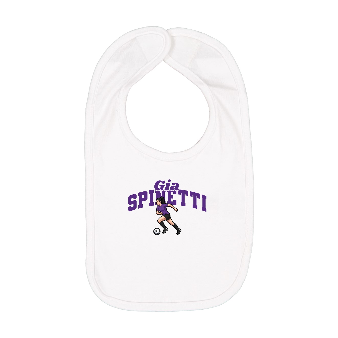Infant Bib — Signature Arch in White