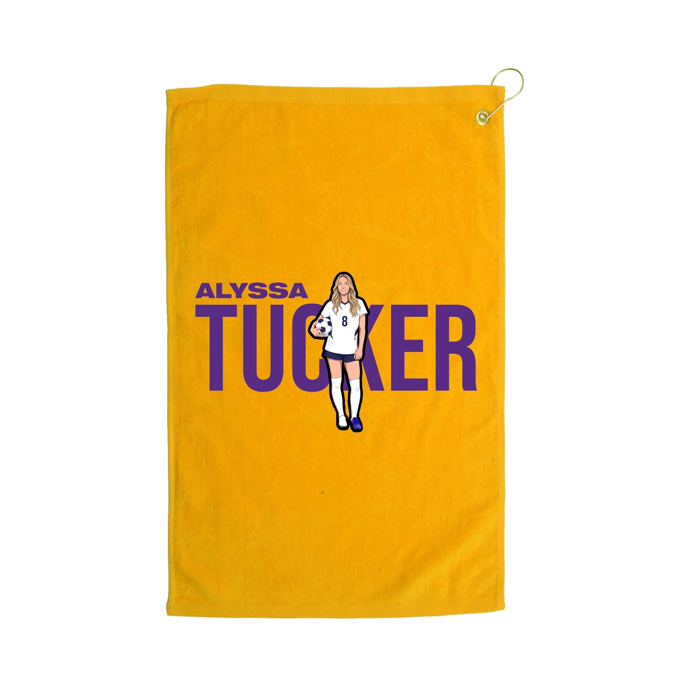 Golf Towel — Player Name in Gold