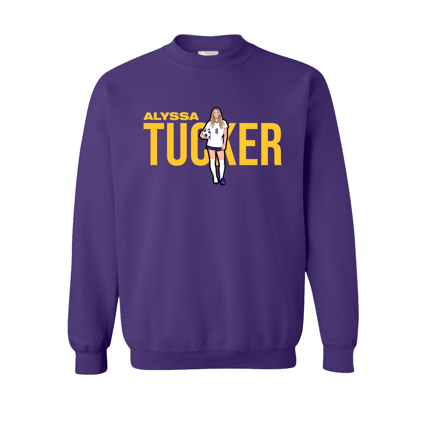 Fleece Crew — Player Name in Purple