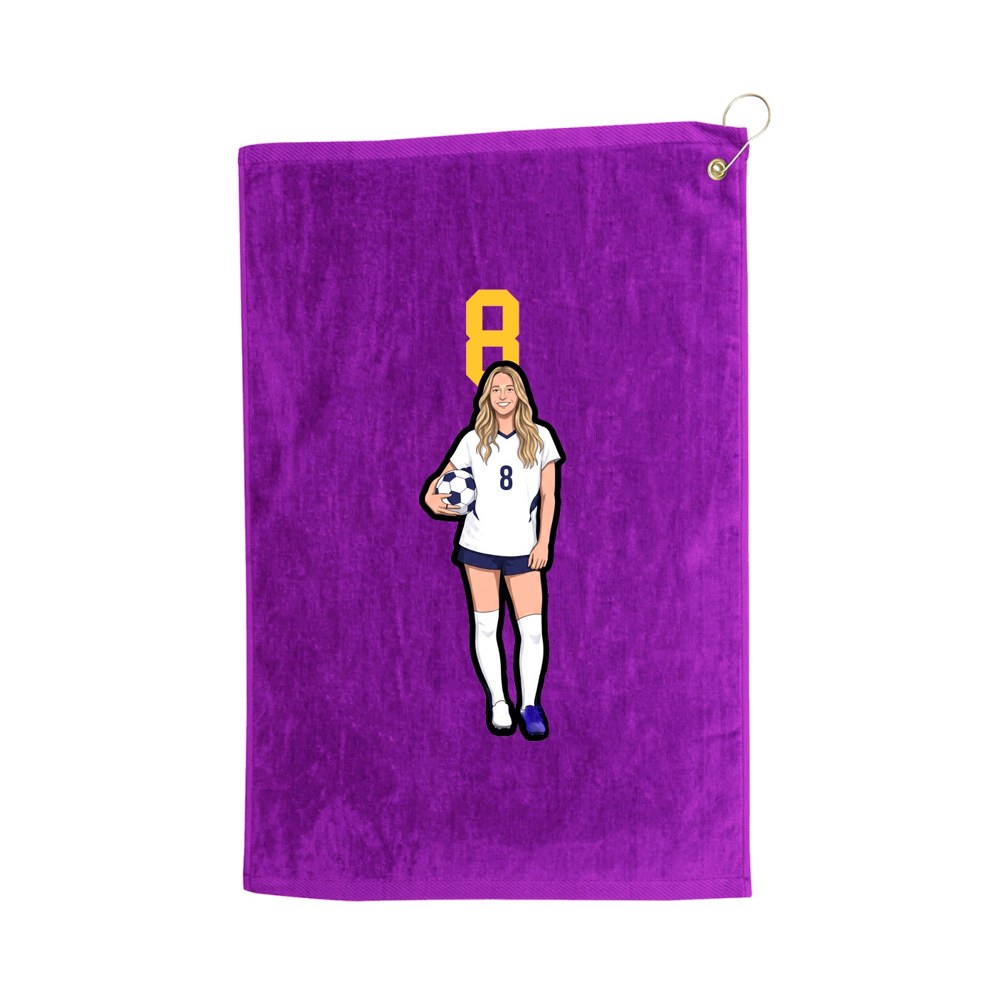 Golf Towel — Number Top in Purple