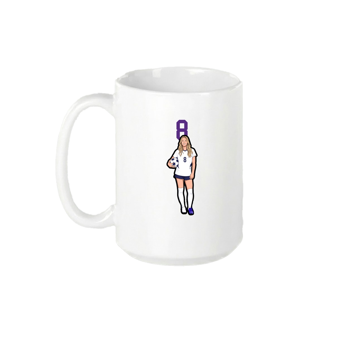 15oz Coffee Mug — Number Top in White