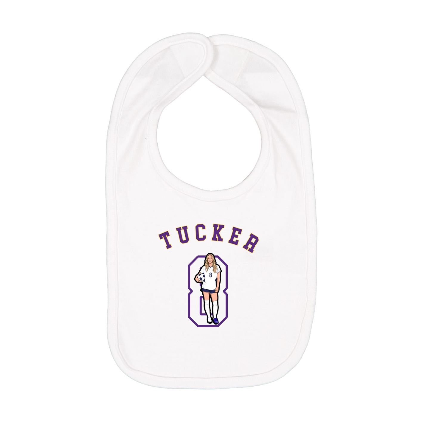 Infant Bib — Shirsey Arch in White