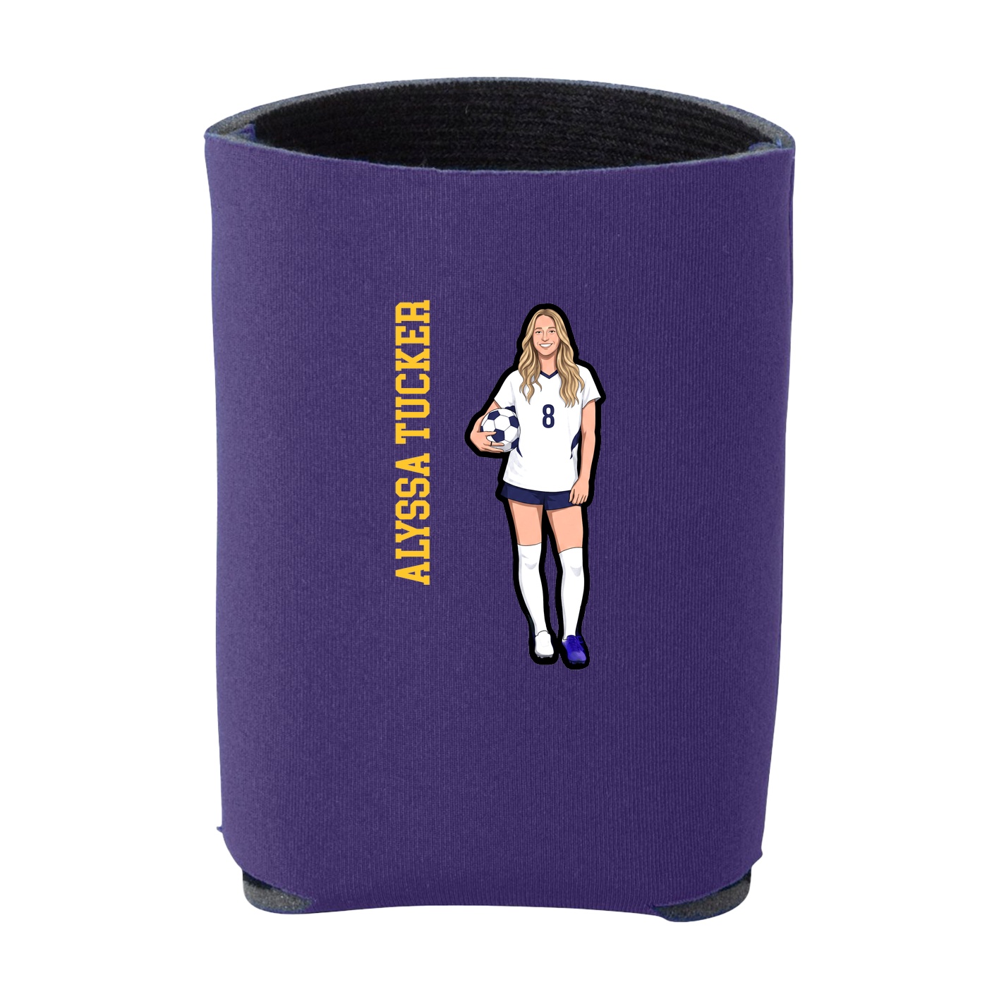 Can Holder — Name Vertical in Purple