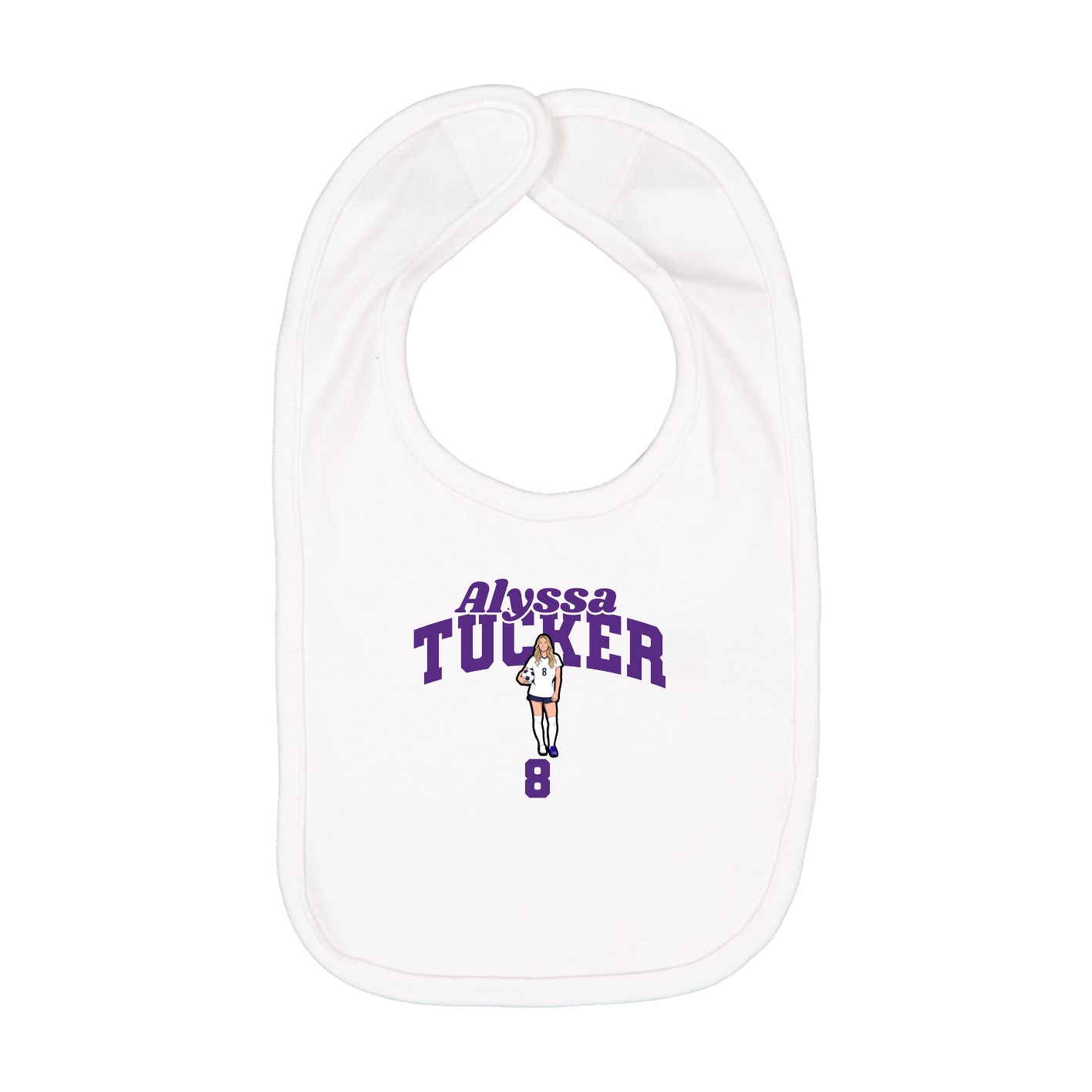 Infant Bib — Signature Arch in White